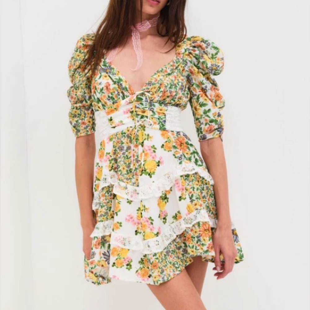 For Love and Lemons Rosalyn Mini Dress